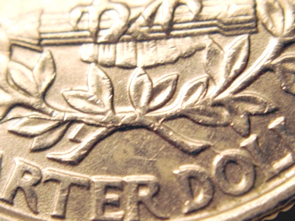 1993-P-Washington-Quarter,-Nice-Size-Die-Crack-On-Reverse
